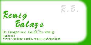 remig balazs business card